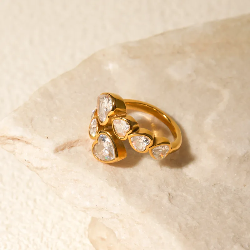 Amour Heart Crystal Ring - Image 5